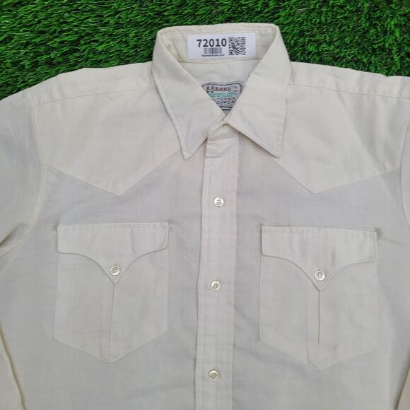 Vintage 80s H-Bar-C Shirt S/M 15.5 20x32 Shirttail USA - Picture 14 of 15
